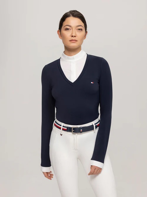 POLO GARA MONTANA 2 in 1 TOMMY HILFIGER EQUESTRIAN Donna, Manica Lunga 